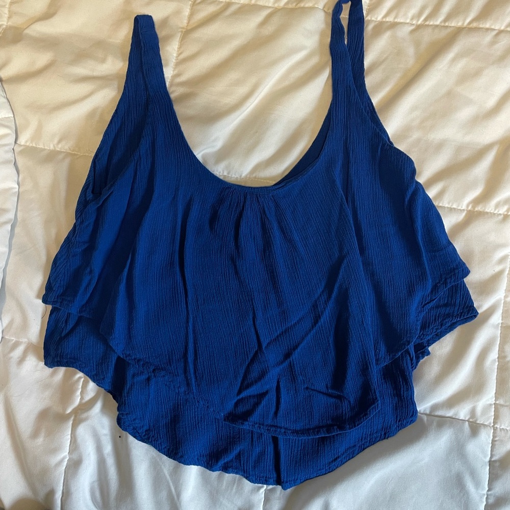 Blue crop too/ tank top